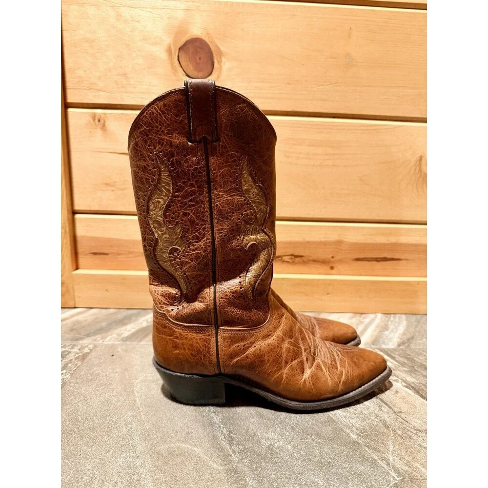 Abilene Women’s 8.5 9141 Brown Leather Western Boots Made In USA - Picture 2 of 8